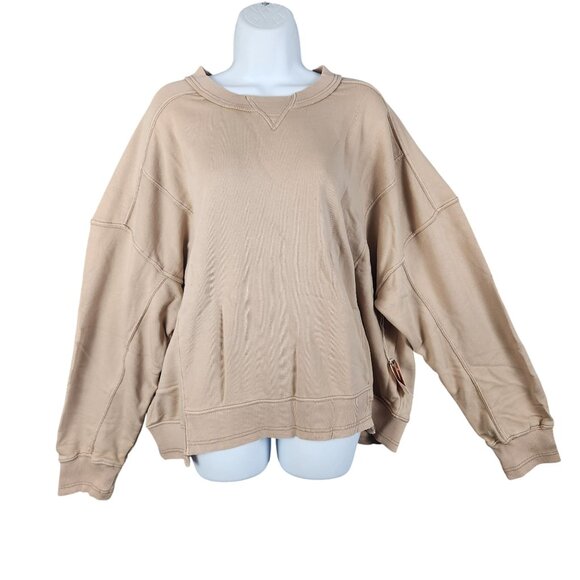 FP Movement x Hatch Intercept Pullover Desert Sand Oversized Sweatshirt XL - Picture 1 of 8